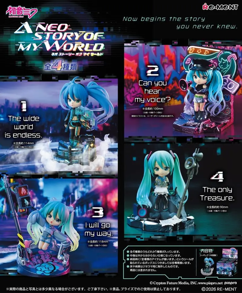 PREORDINE+ CHIUSO 03/2027 Hatsune Miku Mini Figures Neo Story 12 cm Blind Box Display (4)