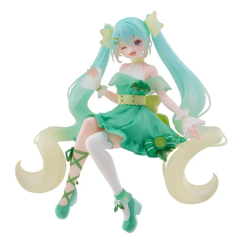 PREORDINE+ CHIUSO 06/2026 Hatsune Miku Noodle Stopper PVC Statue Hatsune Miku Lime Ver. 14 cm