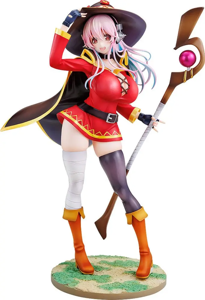PREORDINE+ CHIUSO 06/2026 Super Sonico x Konosuba PVC Statue 1/7 Super Sonico Megumin collaboration Ver. 25 cm