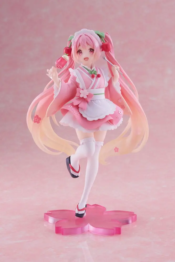 PREORDINE+ CHIUSO 07/2026 Hatsune Miku PVC Statue Newley Written Sakura Miku Japanese Cafe Ver. Reissue 18 cm
