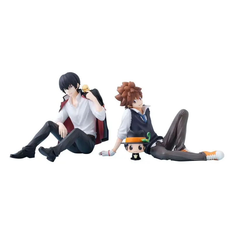 PREORDINE+ CHIUSO 08/2026 Katekyo Hitman Reborn! G.E.M. Series PVC Statue Tsuna & Reborn & Hibari & Hibird Palm Size Set 8 cm