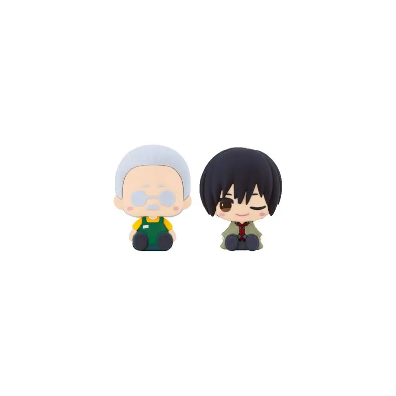 PREORDINE+ CHIUSO 08/2026 Sakamoto Days Pote Raba Rubber Mascot PVC Mini Figure Sakamoto Taro & Nagumo 8 cm