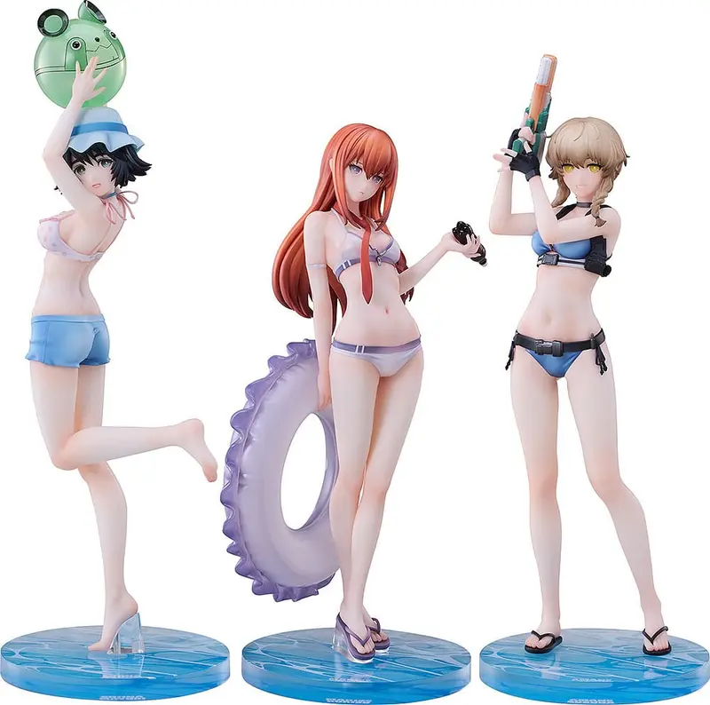 PREORDINE CHIUSO 08/2026 Steins Gate PVC Statues 3-Pack 1/7 Suzuha Amane, Kurisu Makise, Mayuri Shiina Swimsuit Ver.