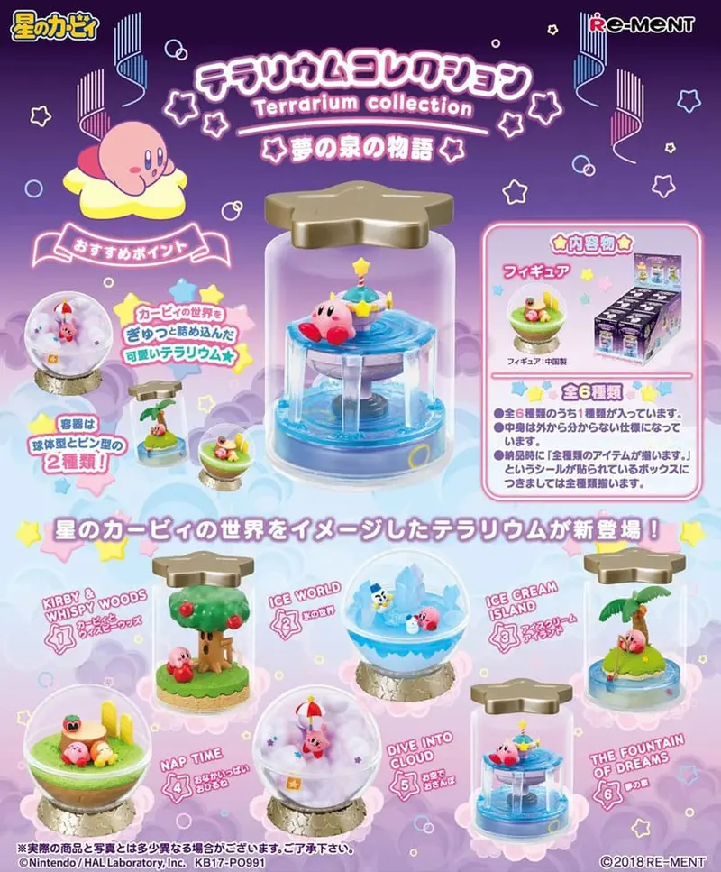 PREORDINE CHIUSO 10/2025 Kirby Mini Figures 6 cm Terrarium Collection Display (6)