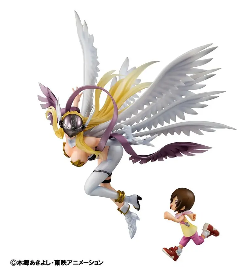 PREORDINE+ CHIUSO 10/2026 Digimon Adventure Precious G.E.M. Series PVC Statue Angewomon & Hikari Yagami 22 cm