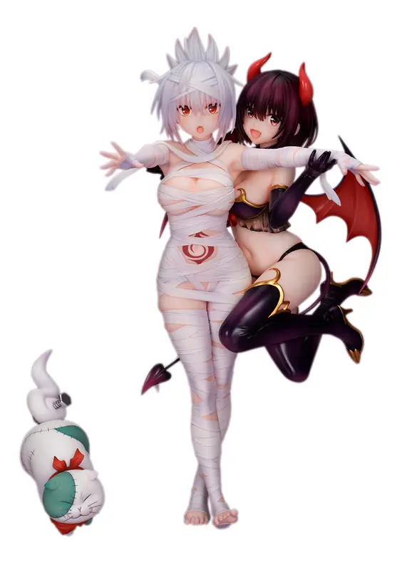 PREORDINE CHIUSO 11/2025 Ayakashi Triangle Statue Matsuri Kazamaki & Suzu Kanade & Shirogane 25 cm