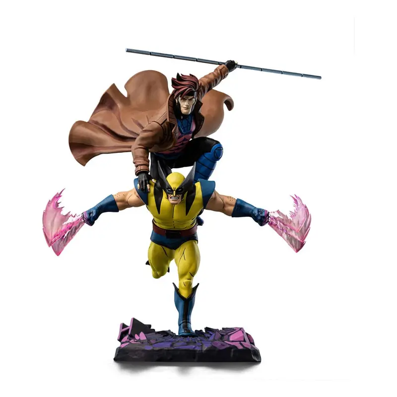 PREORDINE CHIUSO 11/2025 Marvel Deluxe Art Scale Statue 1/10 X-Men´97 Gambit & Wolverine 29 cm