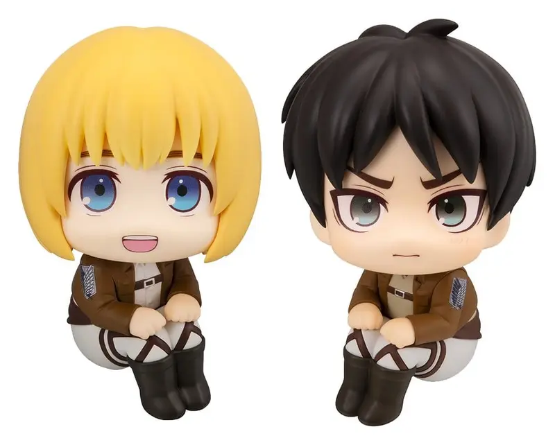 PREORDINE+ CHIUSO 12/2026 Attack on Titan Lookup PVC Figures 2-Pack Armin Arlert & Eren Yeager Grumpy Ver. 11 cm (with gift)