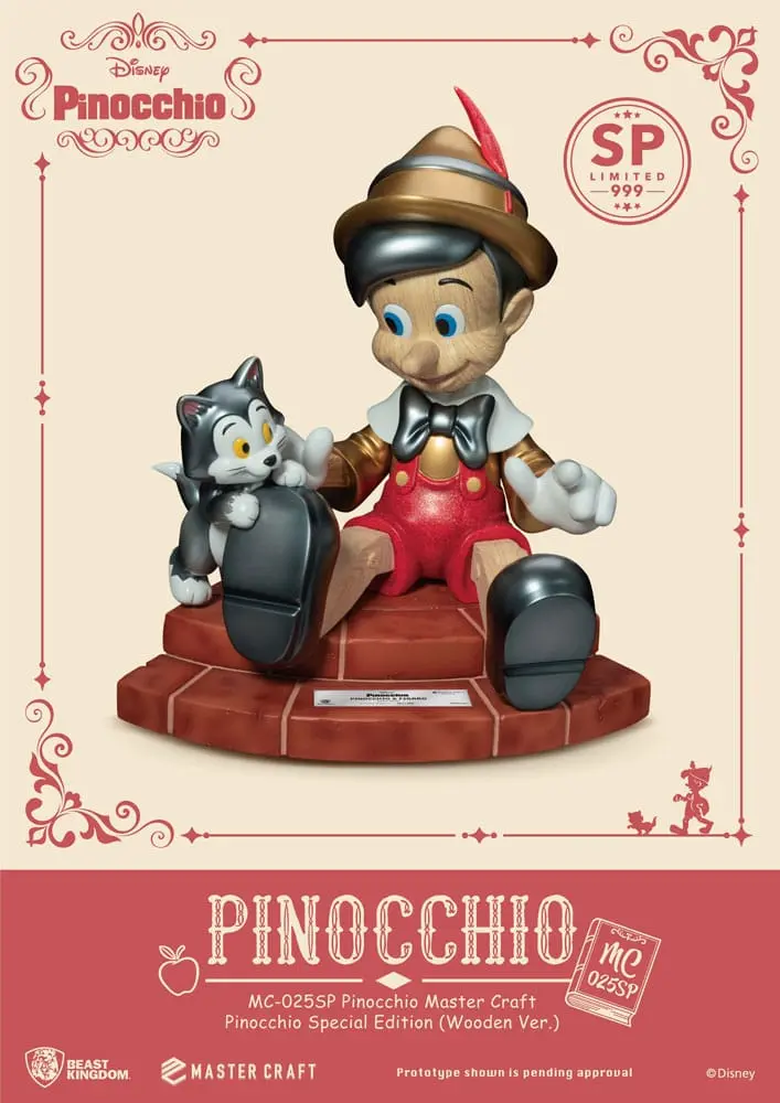 PREORDINE ESAURITO Disney Master Craft Statue Pinocchio Wooden Ver. Special Edition 27 cm