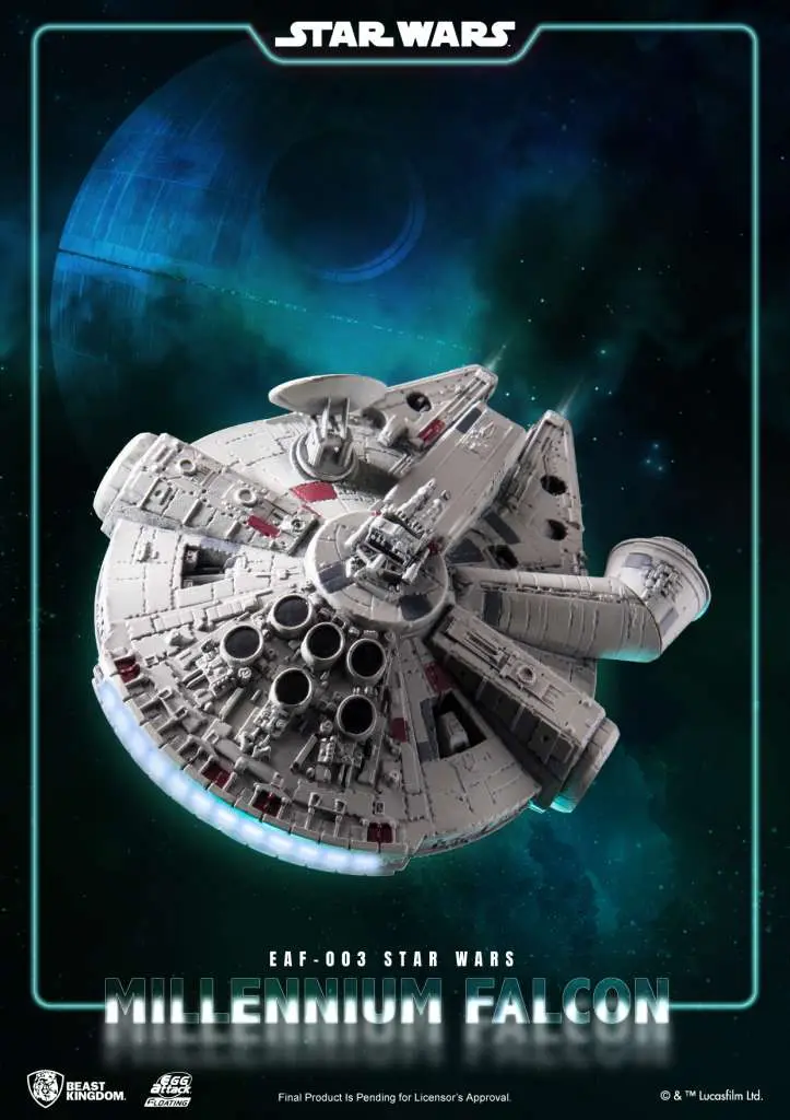 PREORDINE ESAURITO Star Wars Egg Attack Floating Model with Light Up Function Millennium Falcon 13 cm