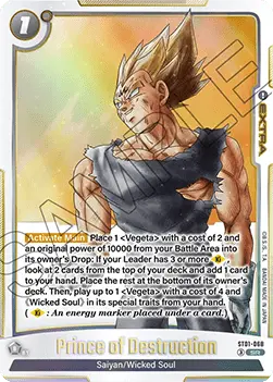 Prince of Destruction (ST01-068) - Story Booster 01 [Fusion World] (Super Rare) [ST01-068]