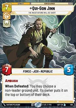 Qui-Gon Jinn, Il Negoziato Sarà Breve - Leggende della Forza