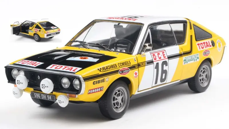 RENAULT 17 PH.1 N.16 RALLY DU MAROC 1976 PRIVE-TILBERT 1
