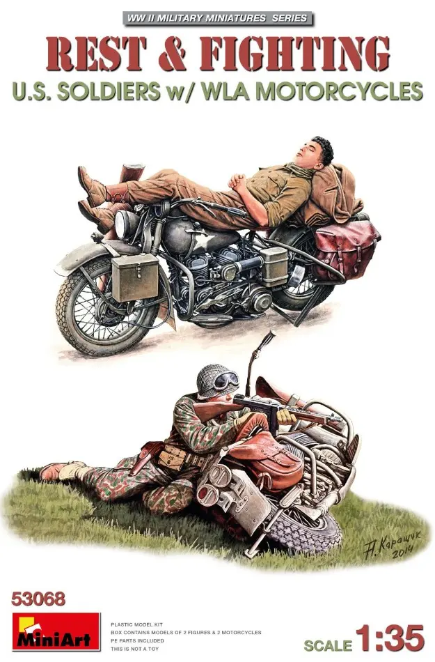 REST & FIGHTING U.S. SOLDIERS W/WLA MOTORCYCLES KIT 1