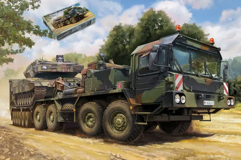 RUSSIAN SLT-56 TRACTOR WITH 56t SEMI TRAILER KIT 1