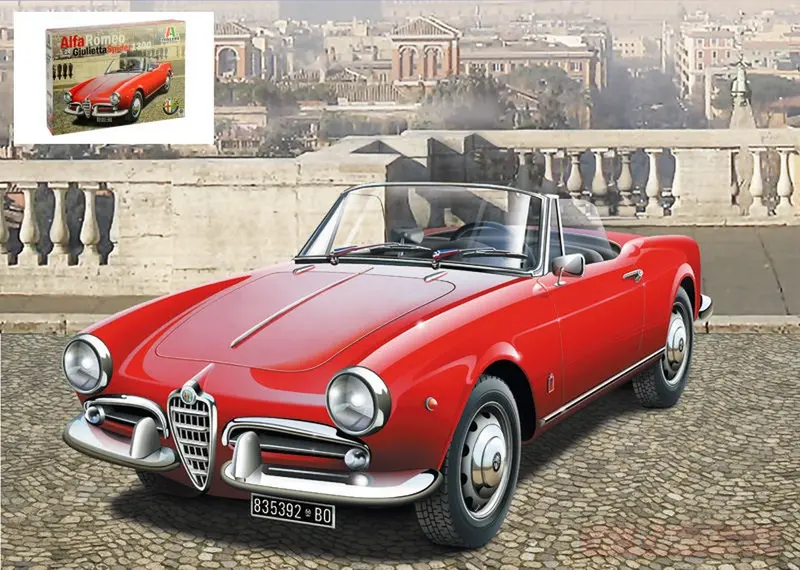 SCALE KIT MODEL COMPATIBLE WITH ALFA ROMEO GIULIETTA SPIDER 1600 KIT 1
