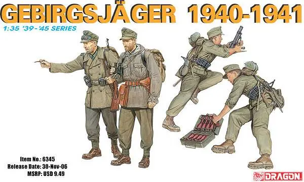 SCALE KIT MODEL COMPATIBLE WITH GERMAN GEBIRSJAGER KIT 1