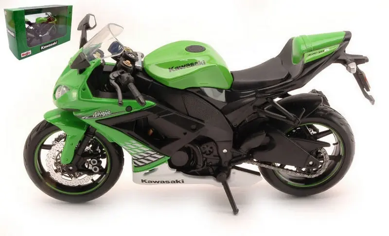 SCALE MODEL COMPATIBLE WITH KAWASAKI NINJA ZX-10R GREEN 1