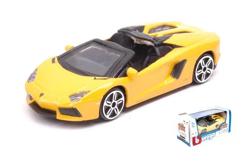 SCALE MODEL COMPATIBLE WITH LAMBORGHINI AVENTADOR LP700-4 2013 ROADSTER YELLOW 1