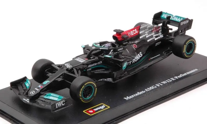 SCALE MODEL COMPATIBLE WITH MERCEDES F1 W12 EQ POWER LEWIS HAMILTON 2021 N.44 SIGNATURE 1