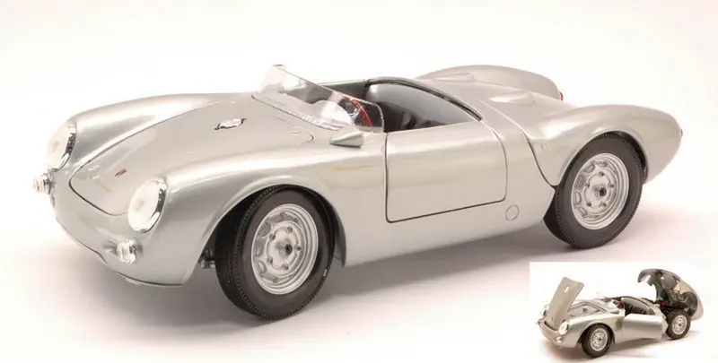 SCALE MODEL COMPATIBLE WITH PORSCHE 550 A SPYDER 1953 SILVER 1