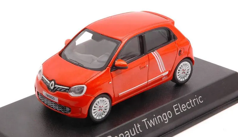SCALE MODEL COMPATIBLE WITH RENAULT TWINGO ELECTRIC VIBES 2021 VALENCIA ORANGE 1