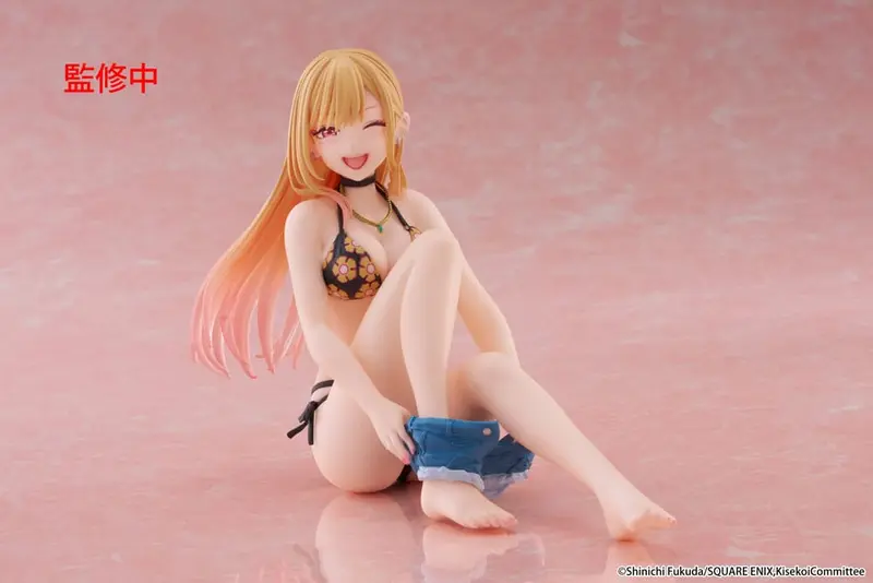 (Scatola Danneggiata) My Dress-Up Darling PVC Statue Desktop Cute Figure Marin Kitagawa Measured Swimsuit Ver. 13 cm