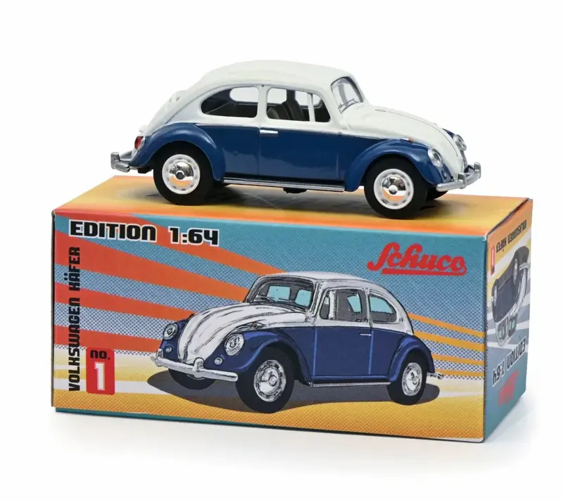 Schuco - Volkswagen Käfer / Beetle - blue and white - Scala 1/64 452031900