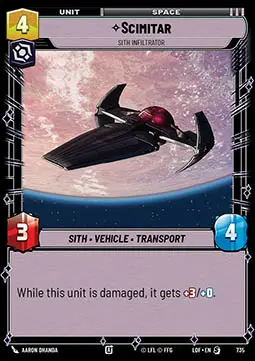 Scimitar, Infiltratore Sith - Leggende della Forza (Special) [LOF-735]