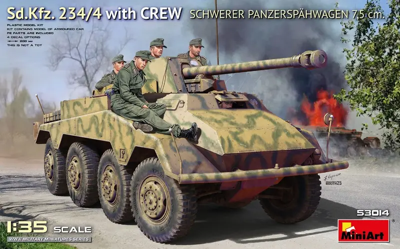 Sd.Kfz. 234/4 SCHWERER PANZERSPAHWAGEN 7,5 cm W/CREW KIT 1