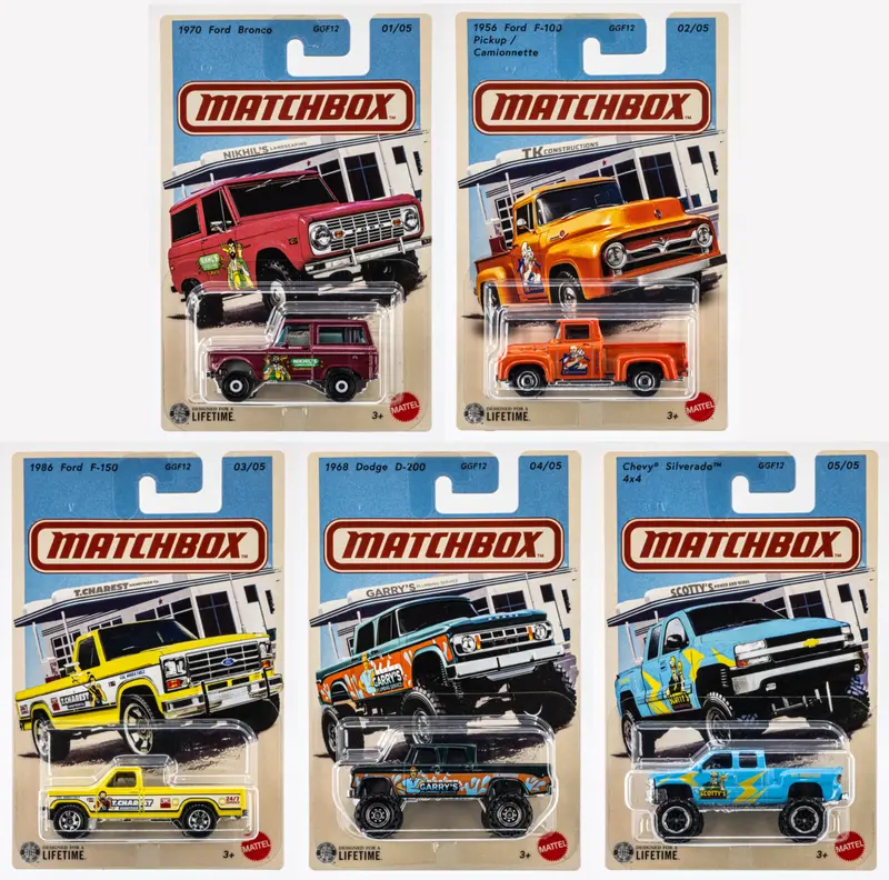 Set 5 veicoli Matchbox 2026 "Truck Series" - Matchbox - Scala 1/64