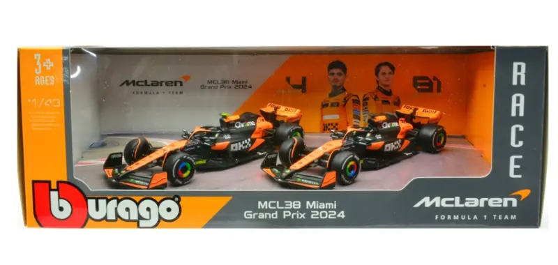 SET MC LAREN MCL38 2024 N.4 LANDO NORRIS + N.81 OSCAR PIASTRI 1
