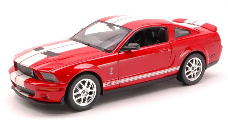 SHELBY COBRA GT 500 2007 RED W/WHITE STRIPES 1