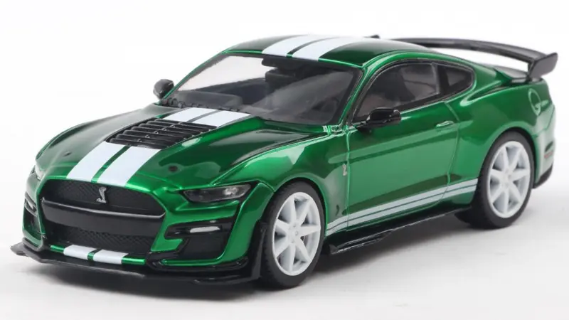 SHELBY MUSTANG GT500 2020ERUPTION GREEN METALLICW/WHITE STRIPES 1