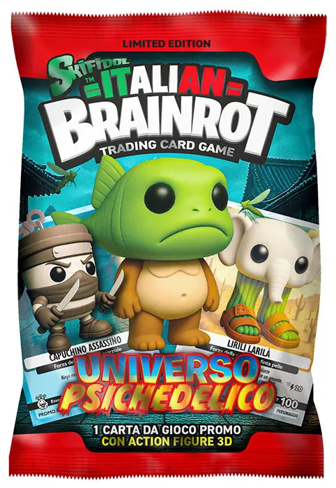 Skifidol Brainrot Universo Psichedelico - Portachiavi Figure 3D + Carta speciale Promo