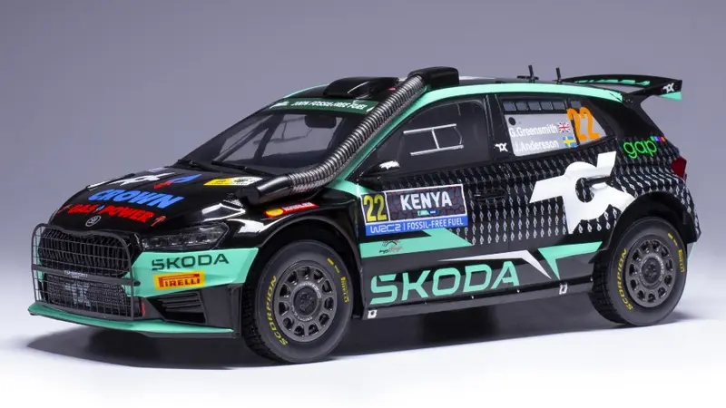 SKODA FABIA RALLY 2 N.22 SAFARI RALLY KENYA 2024 GREENS.-ANDERS.1