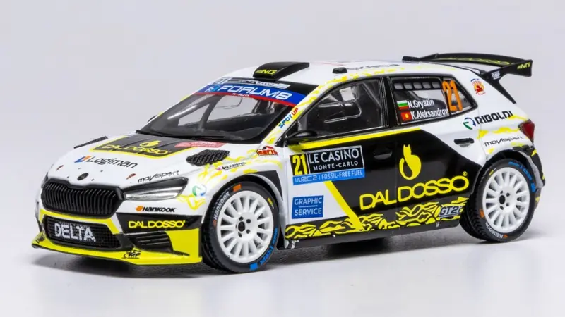 SKODA FABIA RS N.21 RALLY2 MONTE CARLO 2025 GRYAZIN-ALEKSANDROV 1