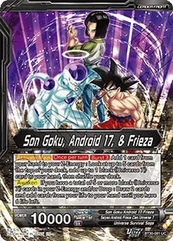 Son Goku, Android 17, & Frieza // Universe 7 Team-Up - Three Glorious Fighters (Alternate Art) [BT30-081]