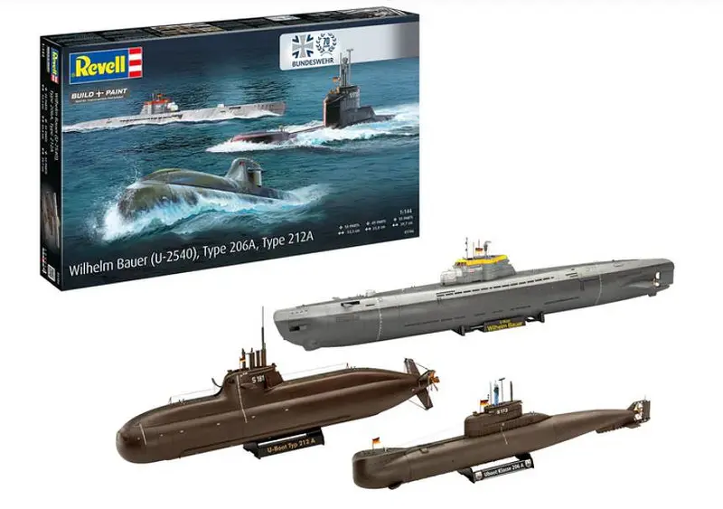SOTTOMARINI WILHELM BAUER (U-2540), TYPE 206A, TYPE 212A KIT 1