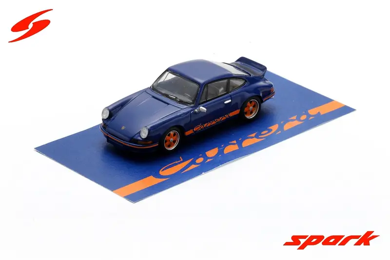 Spark Model - 1973 Porsche 911  Carrera 2.7 RS (Blue with orange stripe) - Scala 1/64 64SP007A