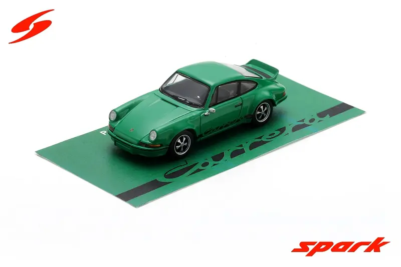 Spark Model - 1973 Porsche 911 Carrera 2.8 RSR (Green with black stripe) - Scala 1/64 64SP007B