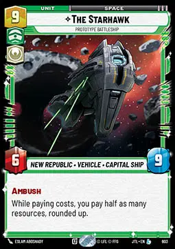 Starhawk, Prototipo Di Nave Da Battaglia - Salto nell'Iperspazio (Legendary) [JTL-603]