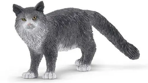STATUINA STATUE 3D GATTO MAINE-COON SCHLEICH SCH13893 DIE CAST