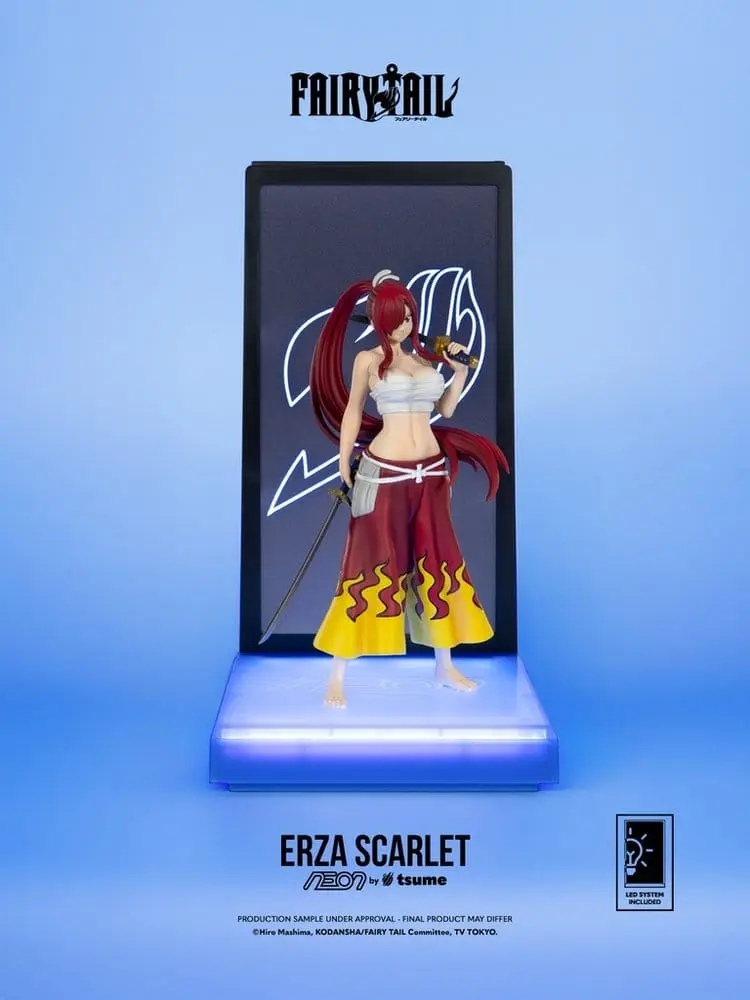 SU ORDINAZIONE Fairy Tail Neon Figure 1/9 Erza Scarlet 25 cm