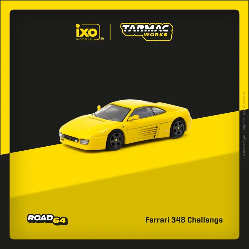 Tarmac Works - Ferrari 348 Challenge Yellow - ROAD64 - Scala 1/64 T64R-082-YL