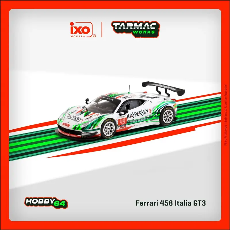 Tarmac Works - Ferrari 458 Italia GT3 24 hours of Spa 2016 - HOBBY64 - Scala 1/64 T64-074-16SPA49