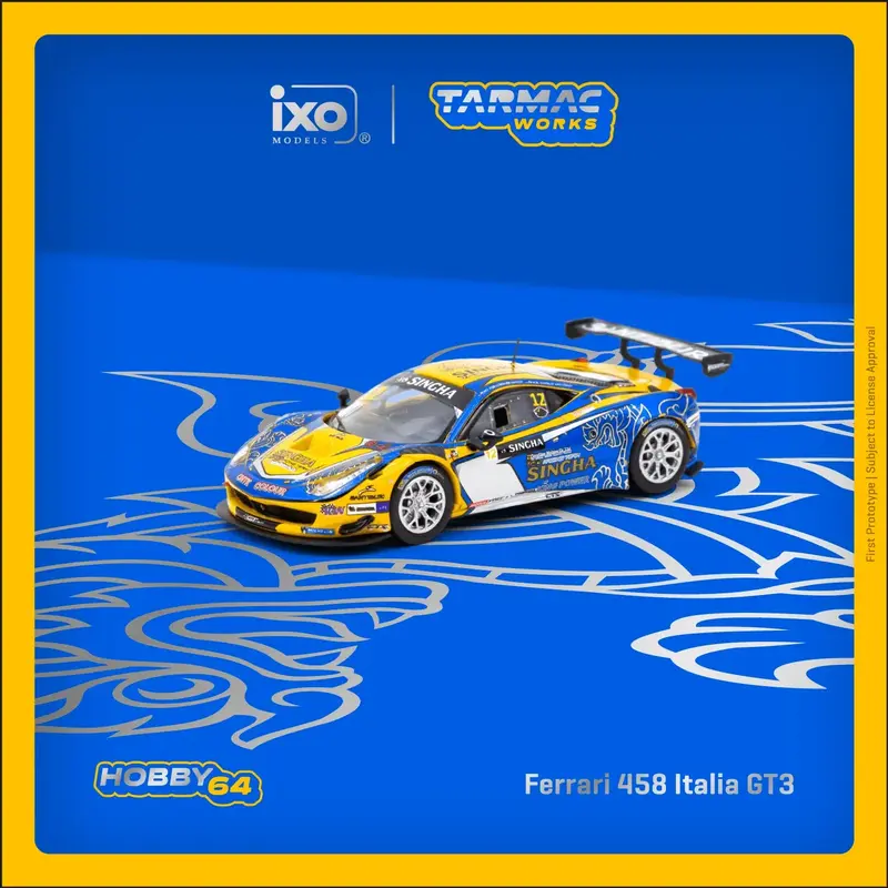 Tarmac Works - Ferrari 458 Italia GT3 GT Asia 2016 C. Van Dam / P. Bhirombhakdi - HOBBY64 - Scala 1/64 T64-074-16GTA12