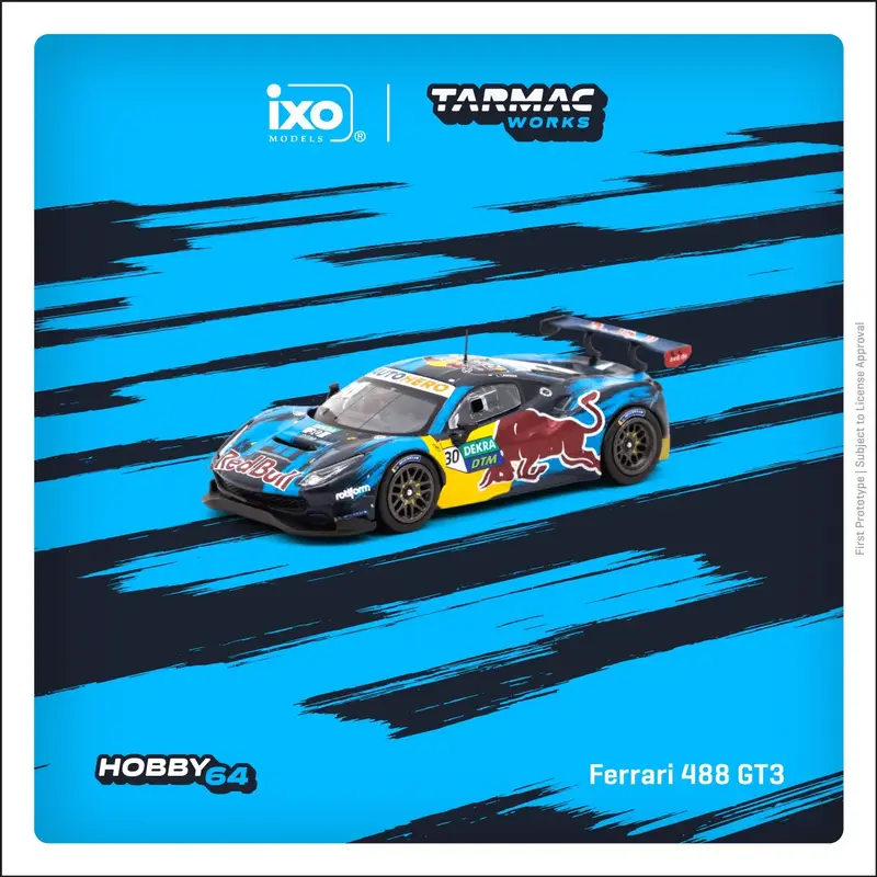 Tarmac Works - Ferrari 488 GT3 DTM 2021 Monza Race 1 Winner Liam Lawson - HOBBY64 - Scala 1/64 T64-072-21DTM30