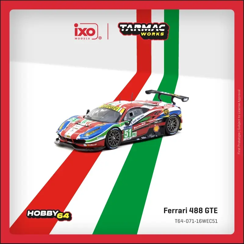 Tarmac Works - Ferrari 488 GTE 24h of Le Mans 2016 - HOBBY64 - Scala 1/64 T64-071-16WEC51