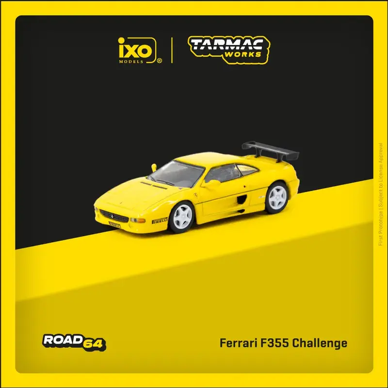 Tarmac Works - Ferrari F355 Challenge Yellow - ROAD64 - Scala 1/64 T64R-083-YL
